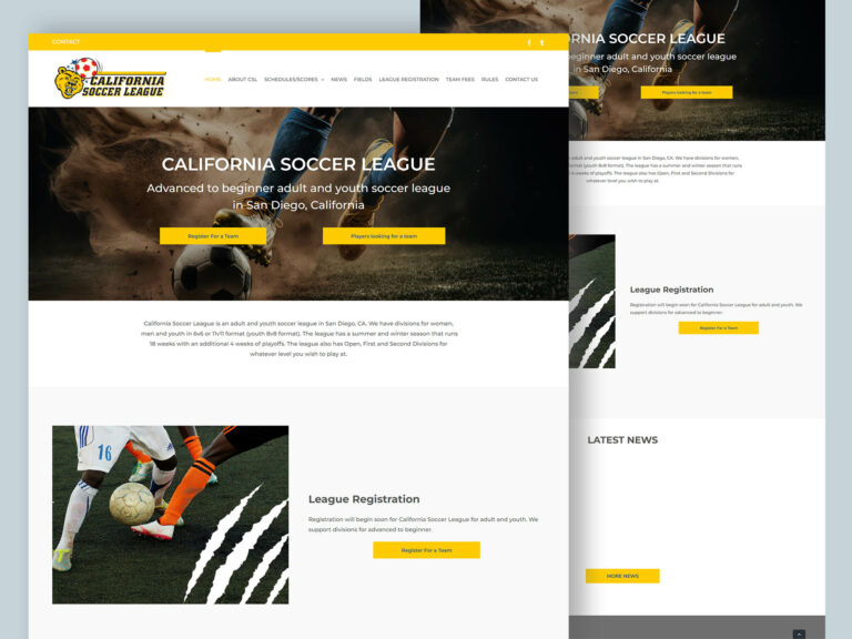 California Soccer League website