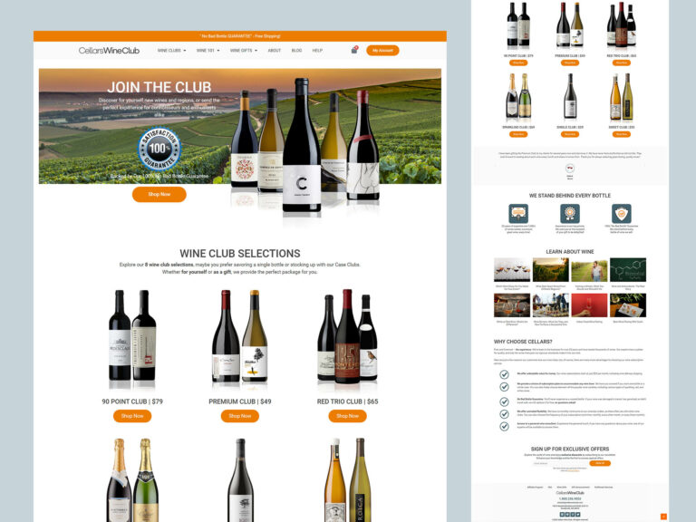 Wine club WooCommerce store