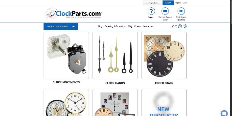 ClockParts.com website