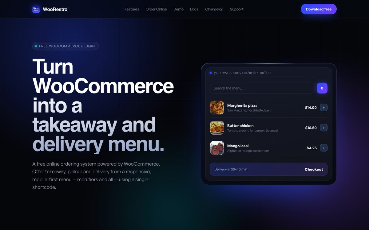 WooRestro website